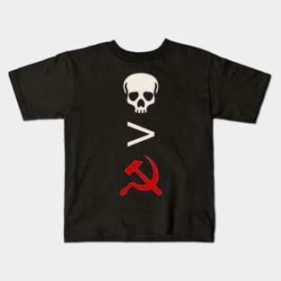 Better Dead Than Red Said in Symbols Kids T-Shirt